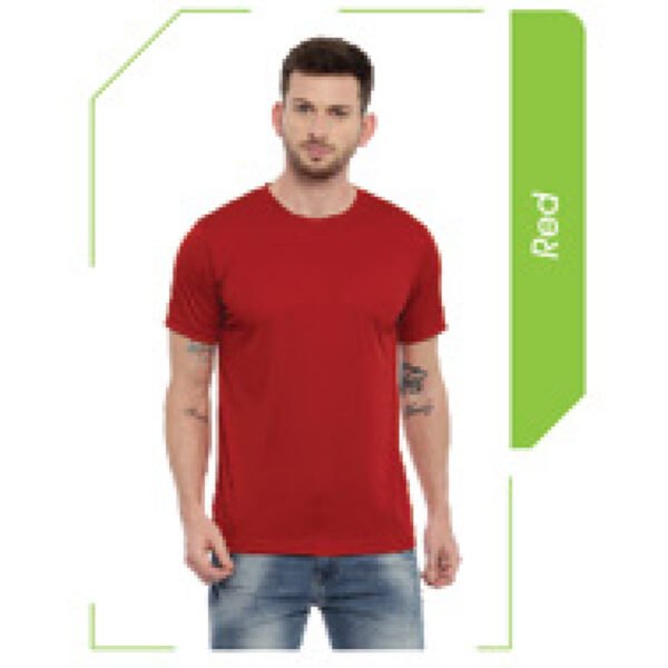 Polyester Round Neck T-Shirt - Red Color – Sportz Daily Label